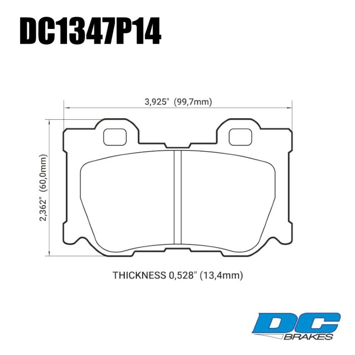 Колодки тормозные DC1347P14 DC Brakes Street STR.S+, задние INFINITI  FX37 / FX50 / G / M