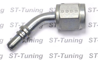 - 4 AN (4AN AN4) фитинг 45° D-04 под опрессовку 600 серия Goodridge S6046-04Z1MP сталь