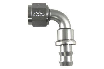 - 8 AN (8AN AN8) фитинг 90°, PUSH FIT серия BLACKROCK LAB P08-090-7Ti