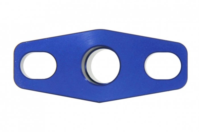 Адаптер П AN10 фланец слива с турбины 7/8"x14 Garrett, алюминий, BLACKROCK LAB, ANG-10BL