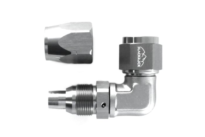 - 8 AN (8AN AN8) фитинг 90°, кованый, BLACKROCK LAB A08-090-6Ti