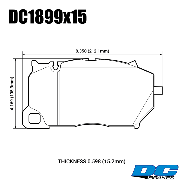 Колодки тормозные DC1899P15 DC Brakes Street STR.S+ перед AKEBONO 10pot; PORSCHE CAYENNE 20" 2018->