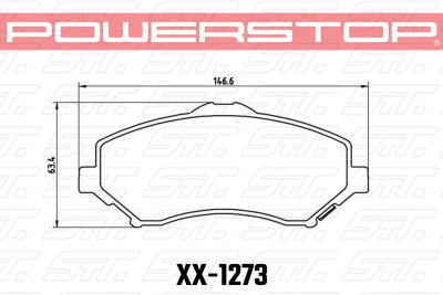 Колодки тормозные 36-1273 PowerStop Z36 передние Jeep Liberty (KJ) 2008-&gt; ; Wrangler 2007-&gt;