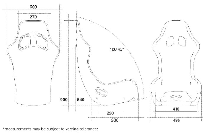 Спортивное сиденье RSR Atech Racing, размер L-XL, черное, FIA 8855-1999, ATS010