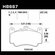 Колодки тормозные HB667D.622 HAWK ER-1 передние Porsche 911 996; 911 997 - Колодки тормозные HB667D.622 HAWK ER-1 передние Porsche 911 996; 911 997