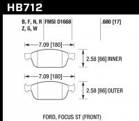 Колодки тормозные HB712D.680 HAWK ER-1